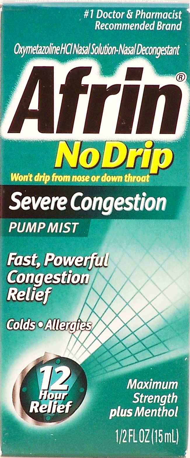 Afrin&nbsp;&nbsp;relieves severe nasal congestion, 12 hour relief Full-Size Picture